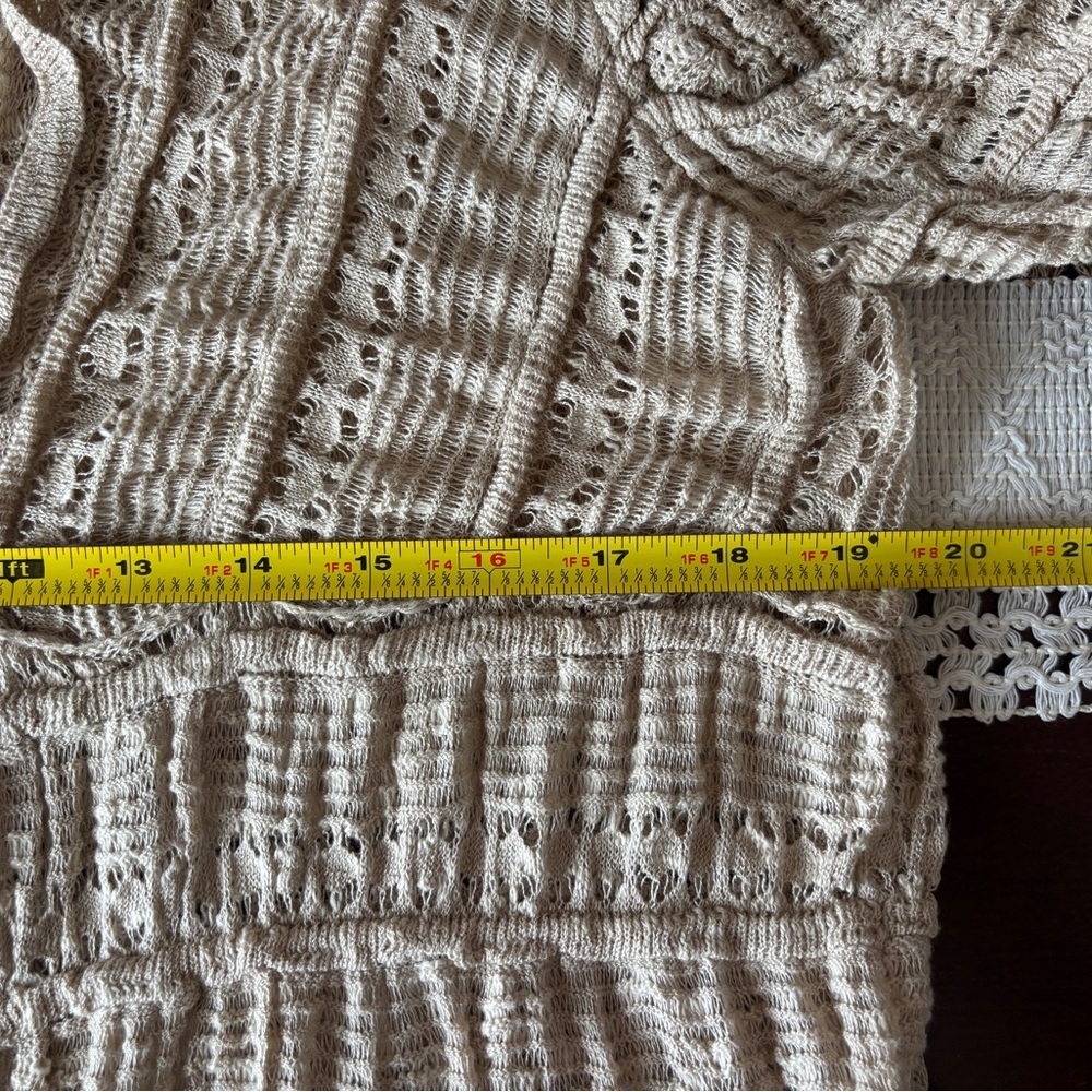 NATURAL LIFE Beige Knit Short-Sleeve Cardigan - Picture 8 of 8